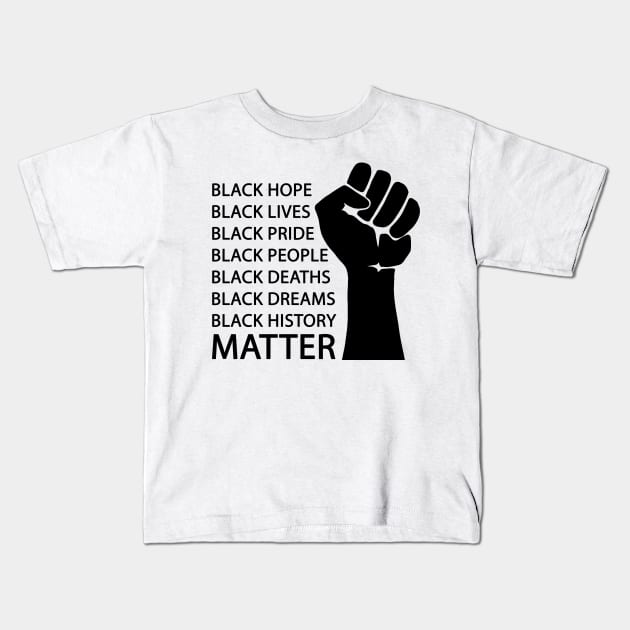 Black lives matter Kids T-Shirt by valentinahramov